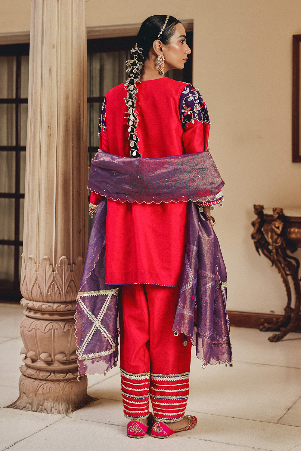 Meher Rani Pink Silk Blend Salwar Set for Festive Occasions