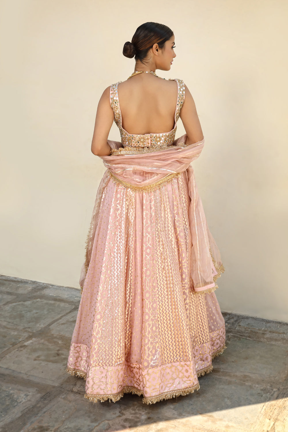 Banarasi Chanderi Lehenga - Auraya Fashion 