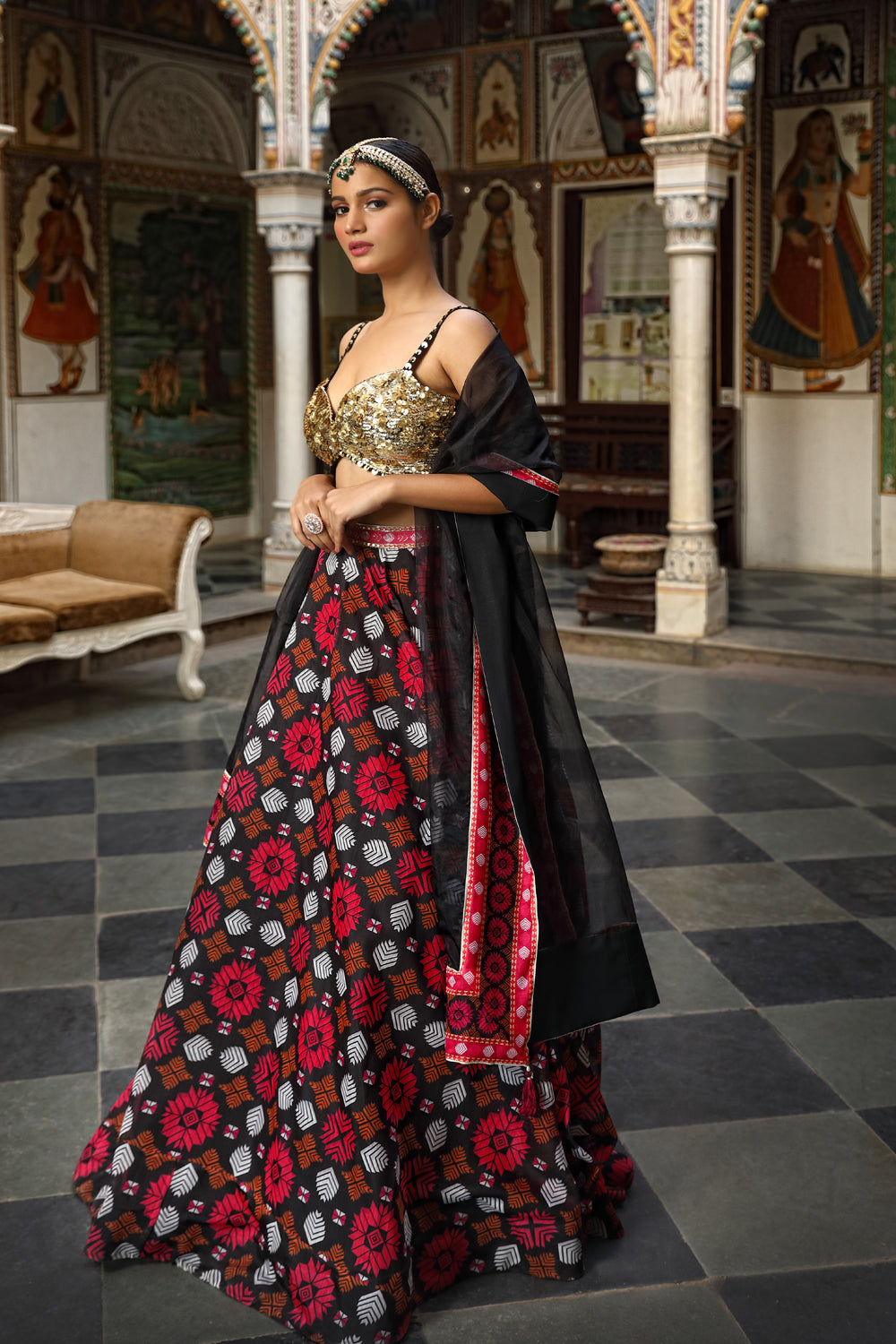 Printed Lehenga - Auraya Fashion -  - #tag1# - #tag2# - #tag3# - #tag3#