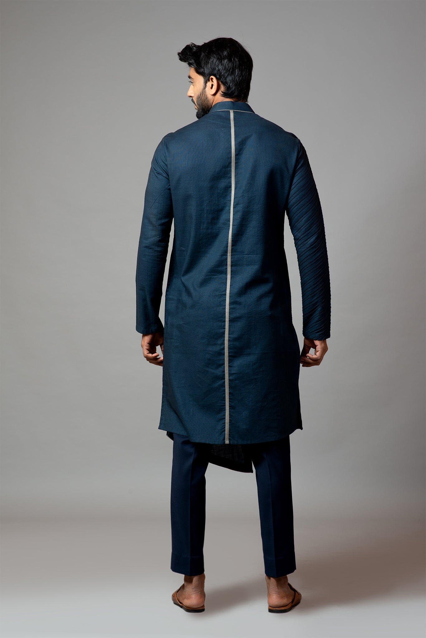 Pintucks Kurta With Pant Pajama Set