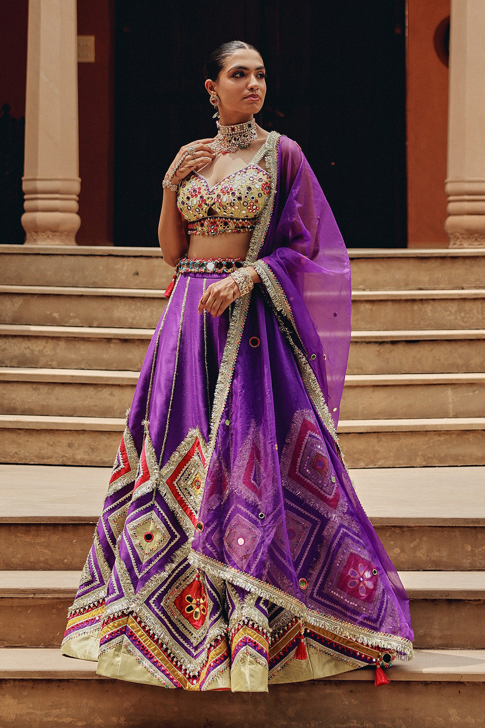 Purple Jash-E-Lehenga Set in Silk Blend | Designer Festive Wear