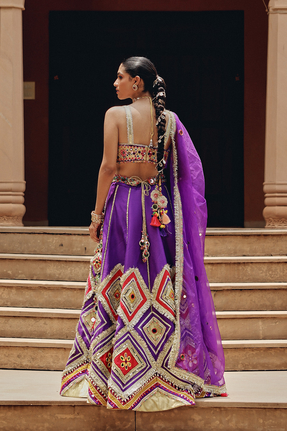 Purple Jash-E-Lehenga Set in Silk Blend | Designer Festive Wear