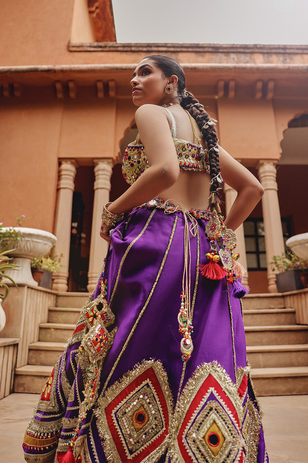 Purple Jash-E-Lehenga Set in Silk Blend | Designer Festive Wear
