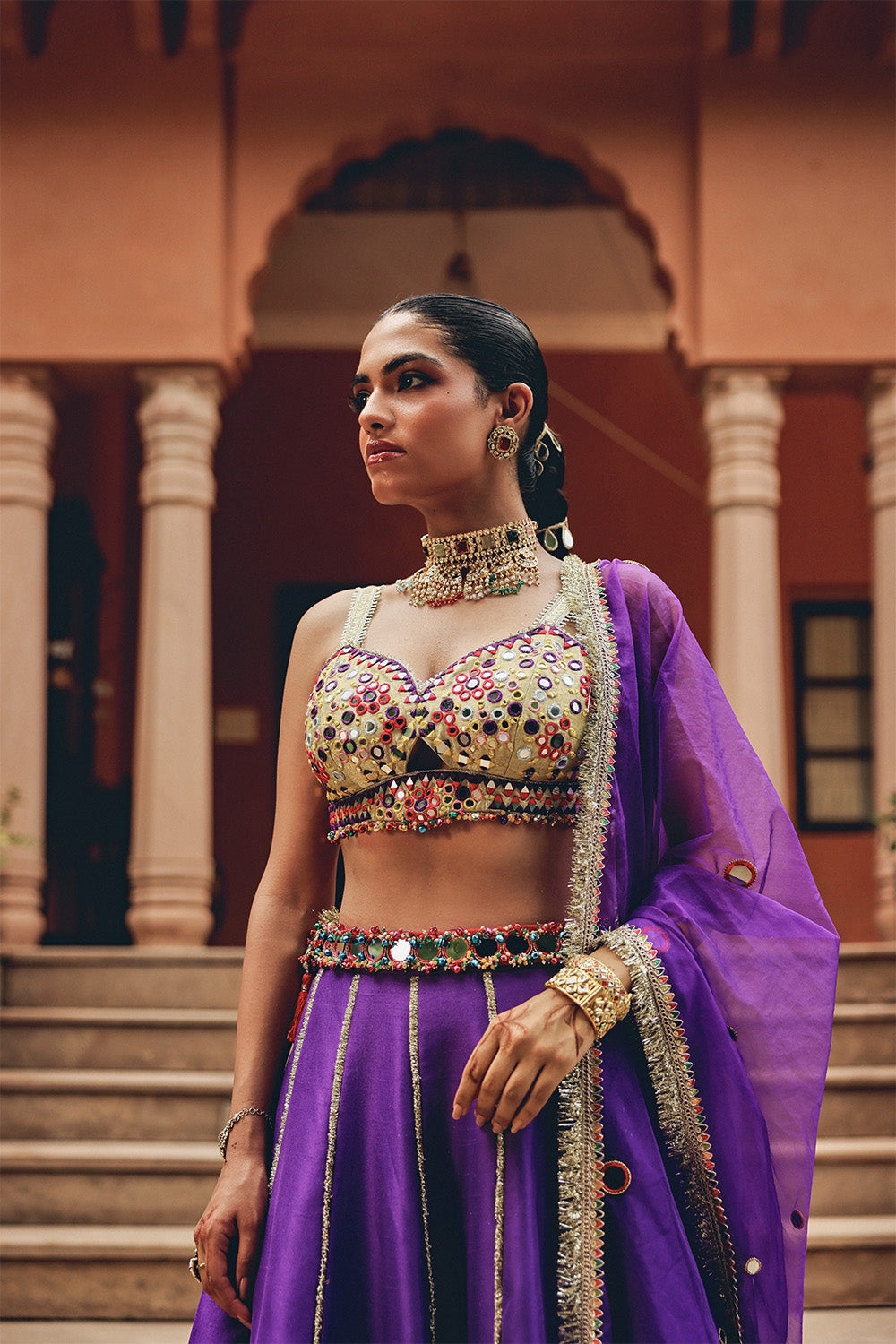 Purple Jash-E-Lehenga Set in Silk Blend | Designer Festive Wear