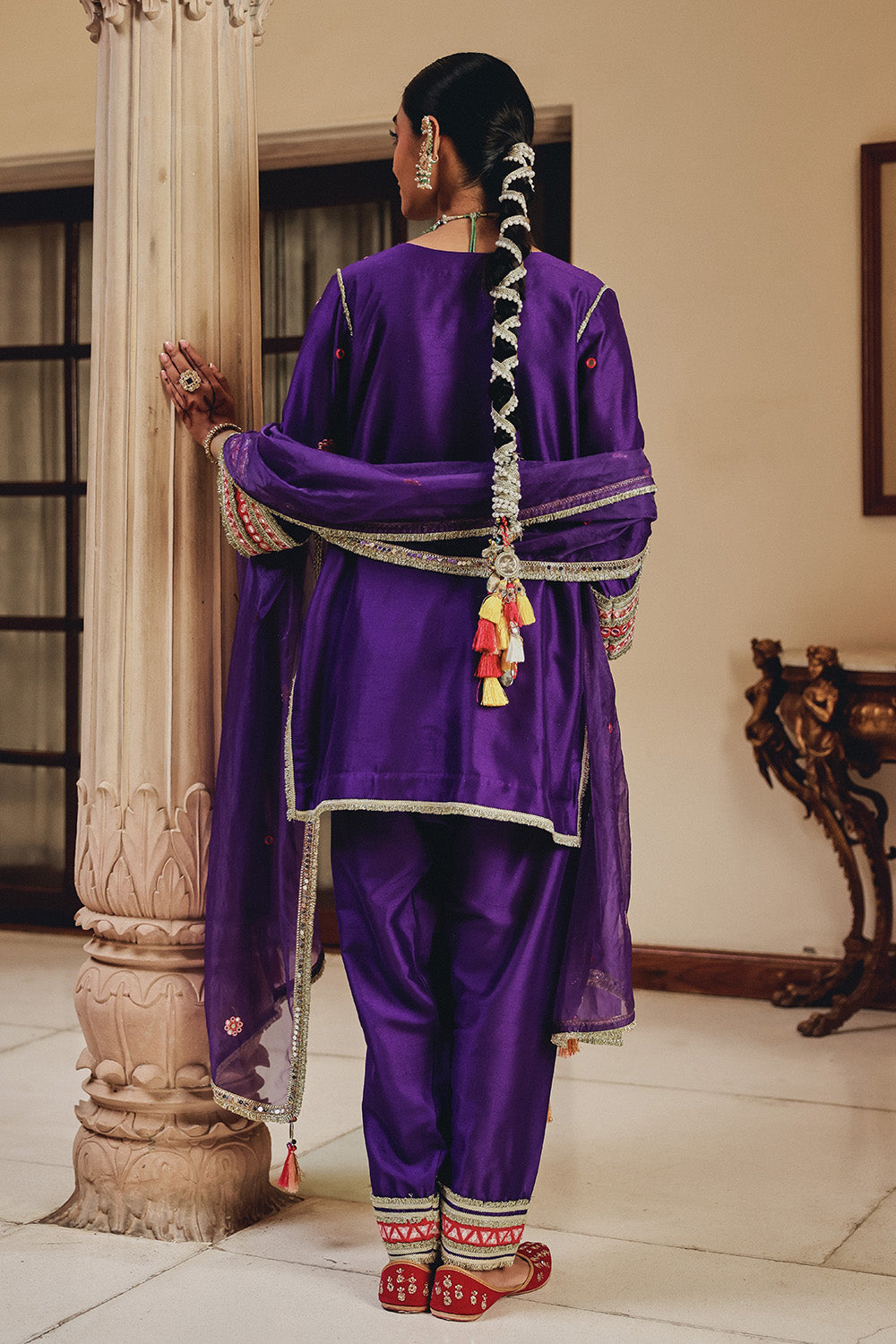Purple Sahar Silk Blend Salwar Set - Designer Festive Wear