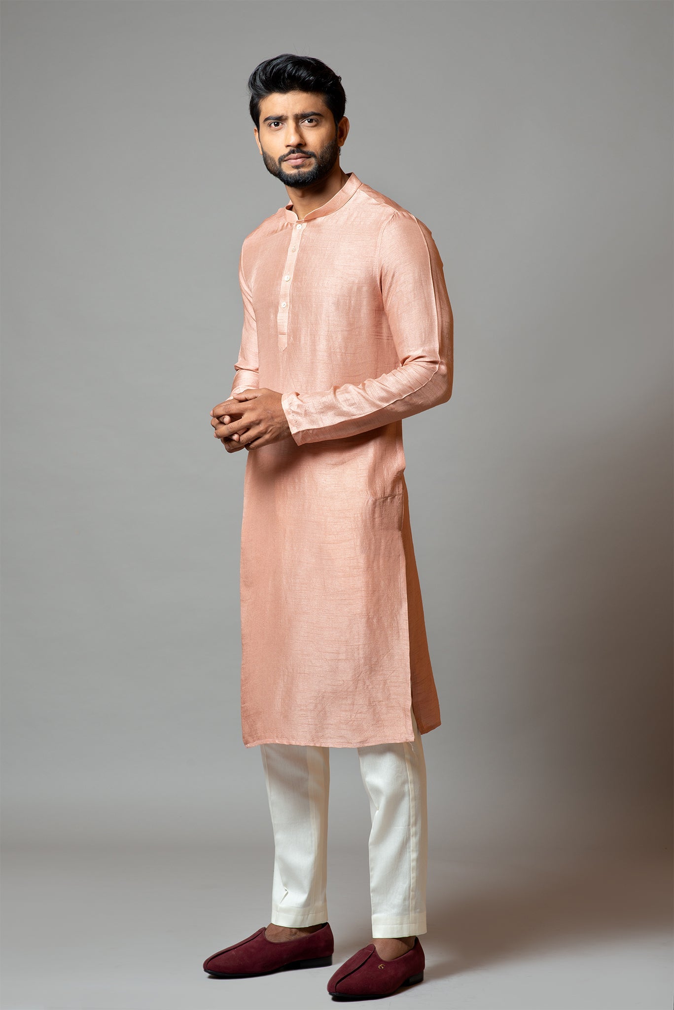 Plain Kurta With Pant Pajama Set