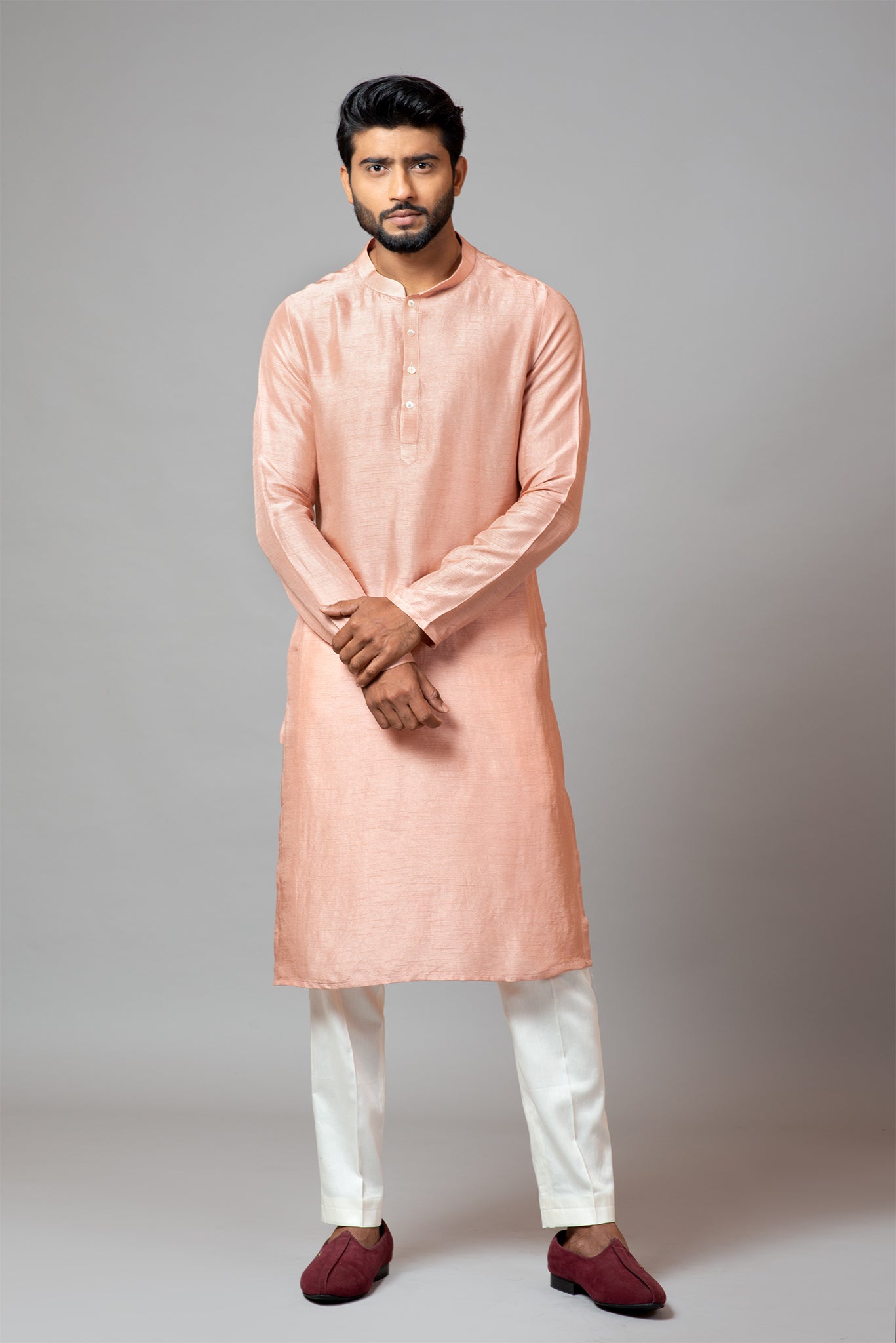 Plain Kurta With Pant Pajama Set