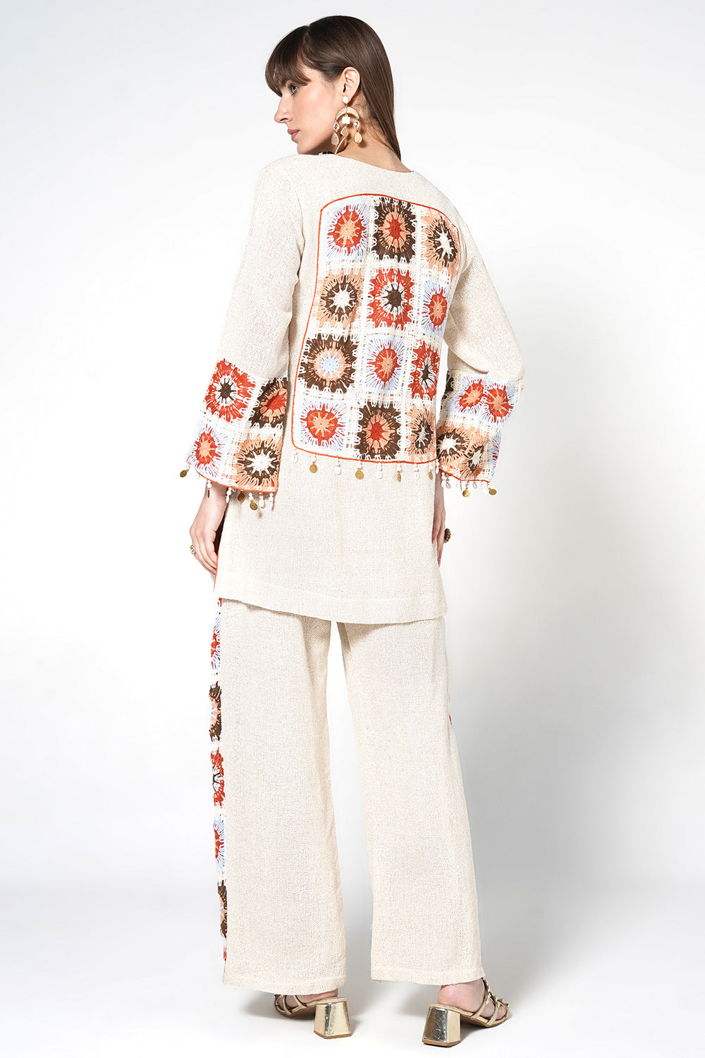 Resha Jute Artistic Designer Co-Ord Set with Tassel Detail
