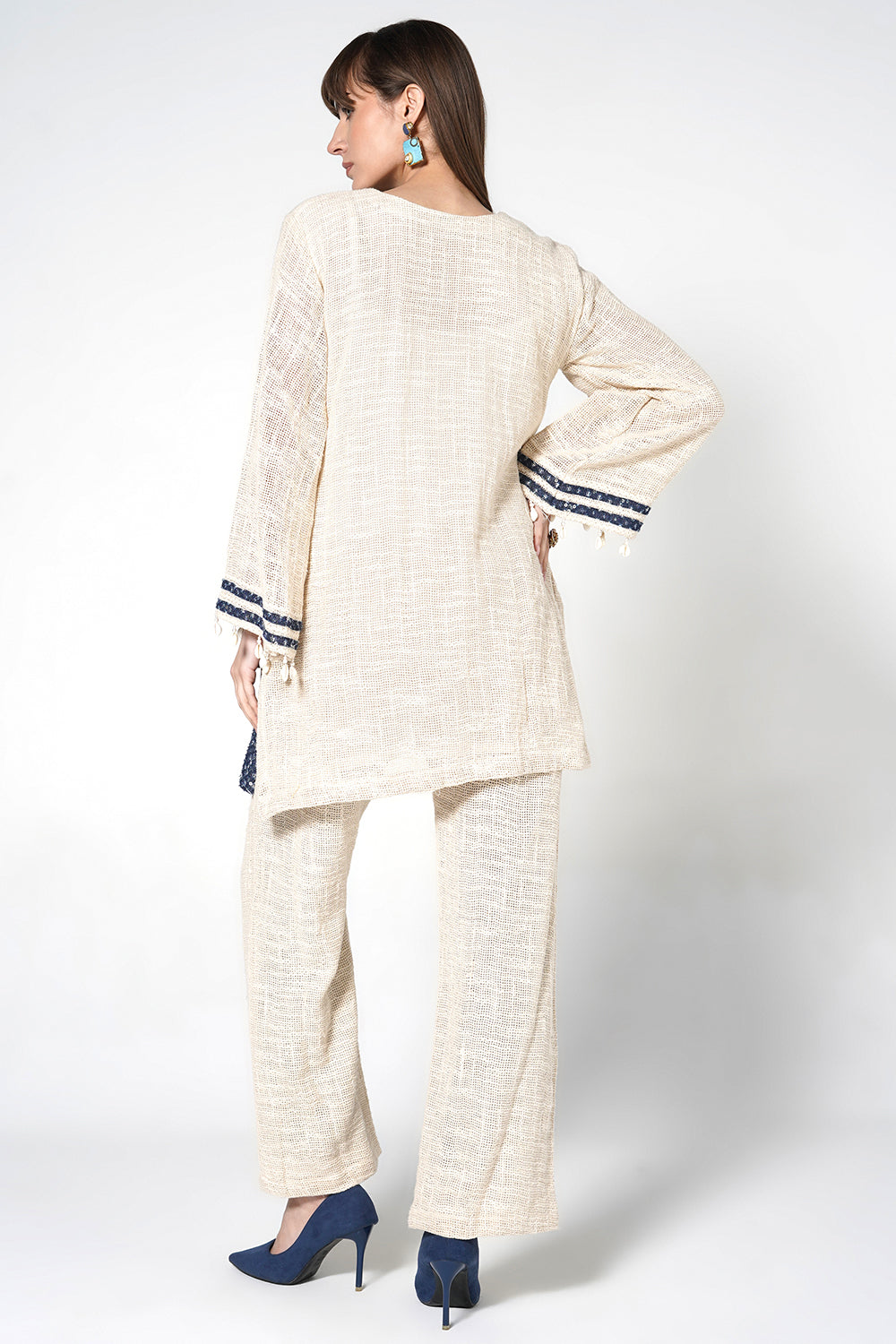 Resha Jute Contemporary Designer Co-Ord Set with Panel Detail