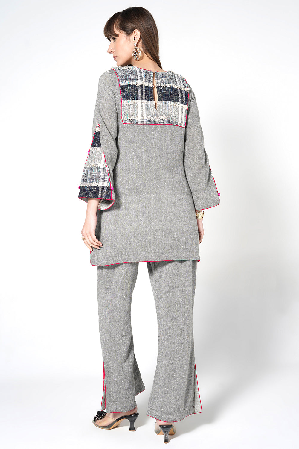 Resha Jute Contemporary Designer Co-Ord Set with Tassel Details