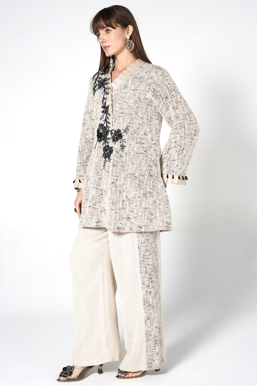 Resha Jute Embroidered Designer Co-ord Set - Kurta & Palazzo