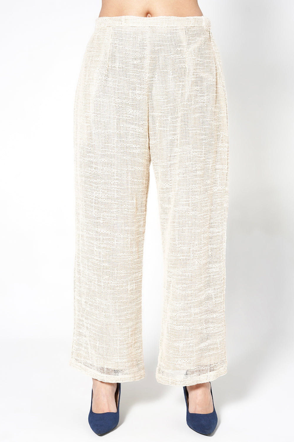 Resha Jute Lace Detail Designer Co-Ord Set - Shirt & Palazzo