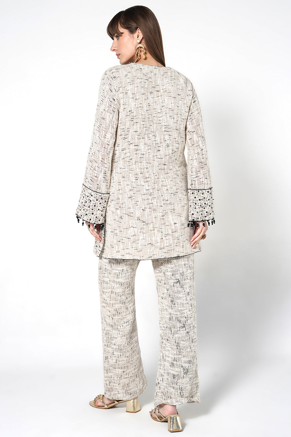 Resha Jute Printed Minimal Designer Co-Ord Set for Office Wear