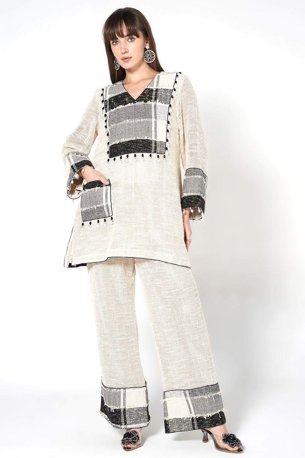 Resha Jute Textured Co-Ord Set for Minimal Office Wear