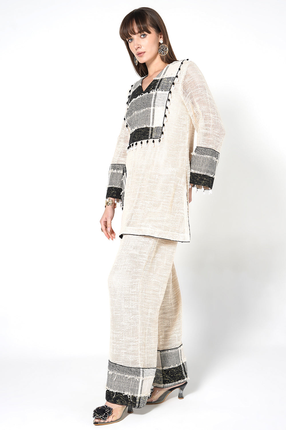 Resha Jute Textured Co-Ord Set for Minimal Office Wear