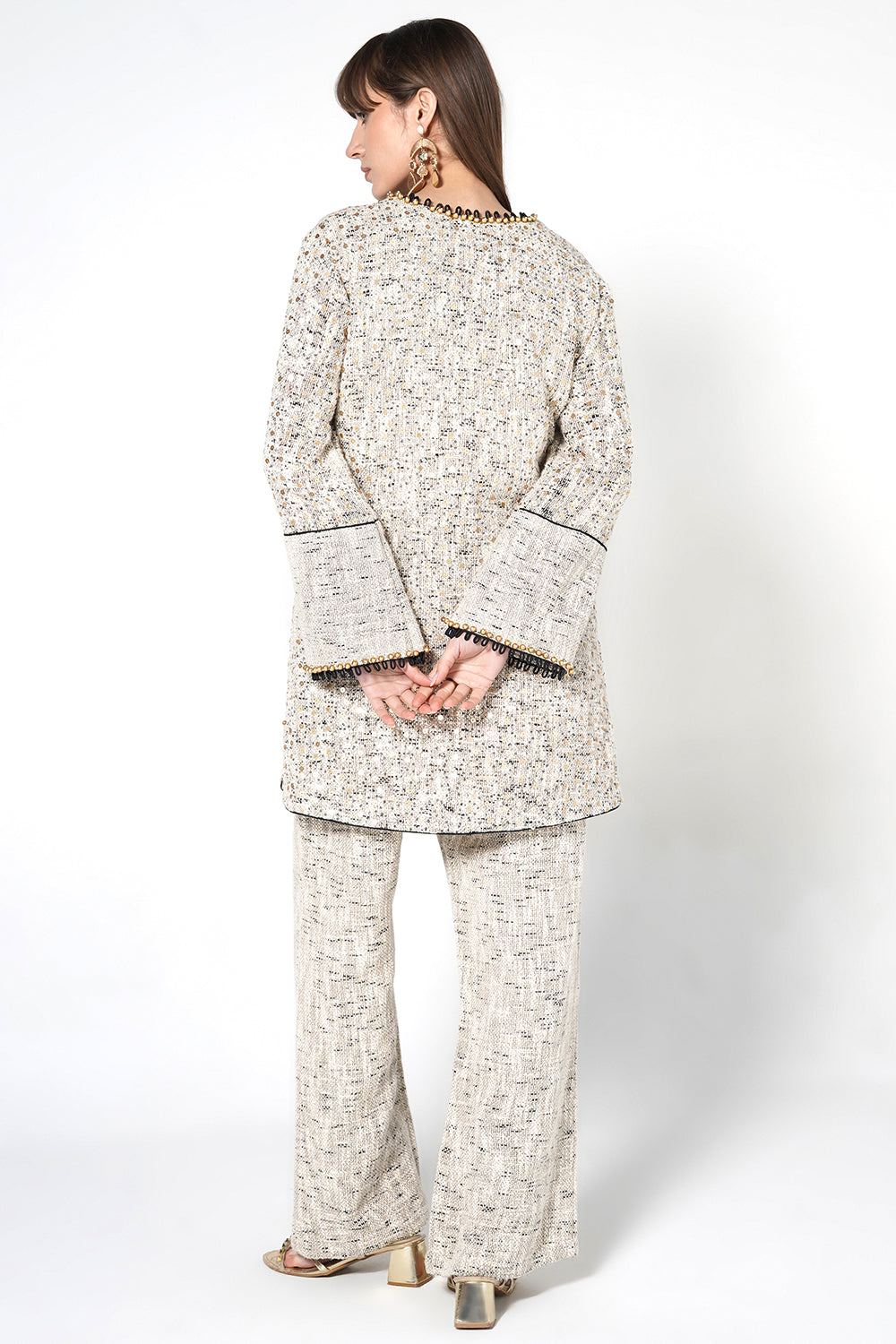 Resha Textured Jute Embellished Co-Ord Set for Formal & Festive Wear