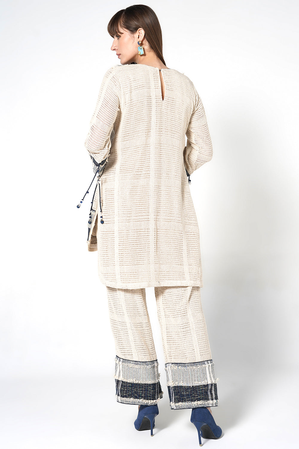 Resha Jute Textured Co-Ord Set with Tassel Detail Outfit