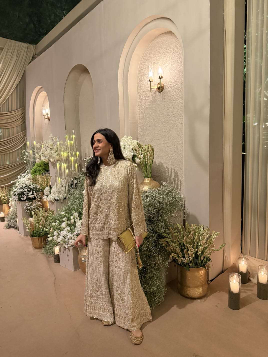 Tasuvure X MW Gold Embroidered Sharara Set