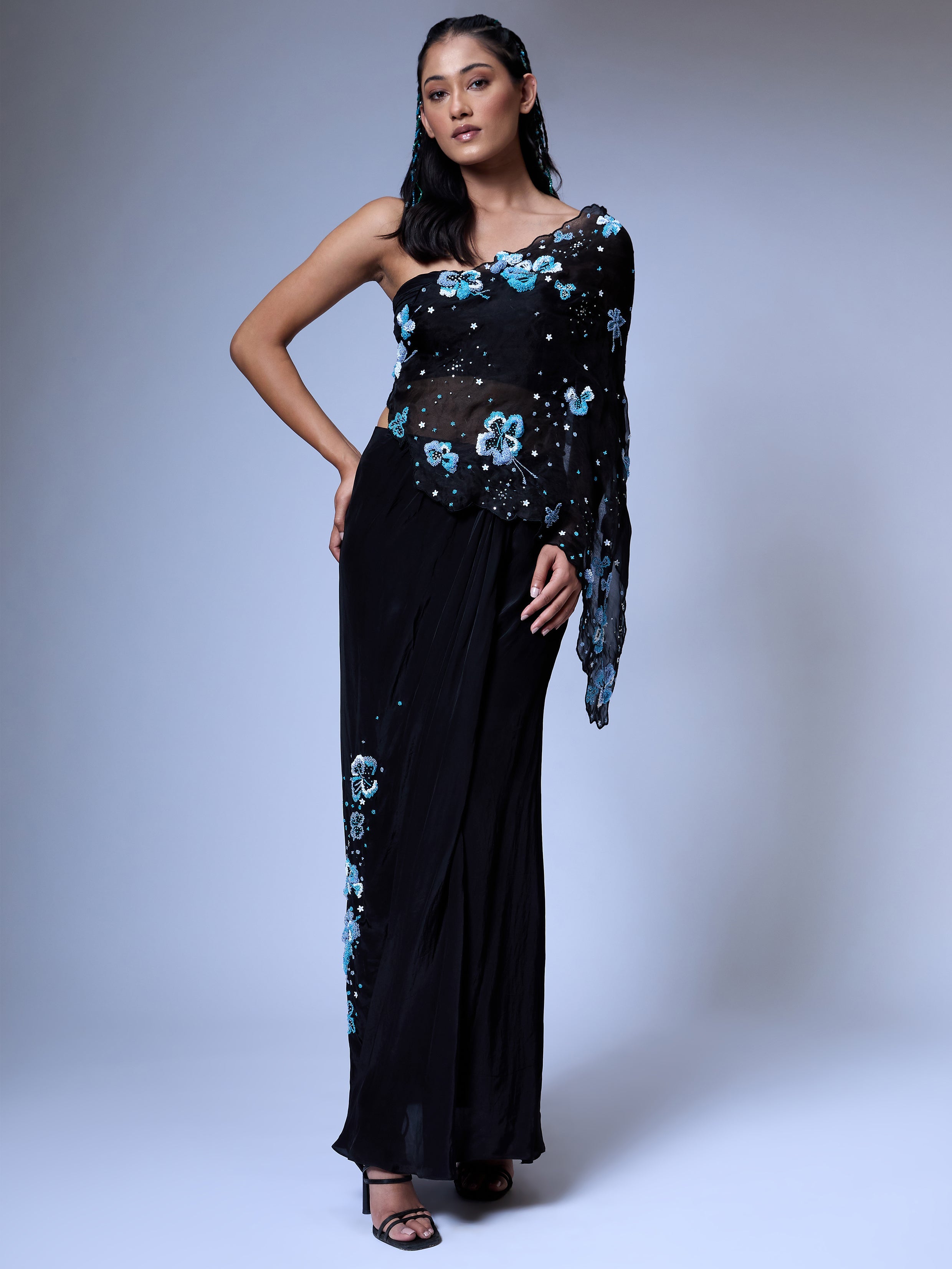The Floral Burst Cape Set