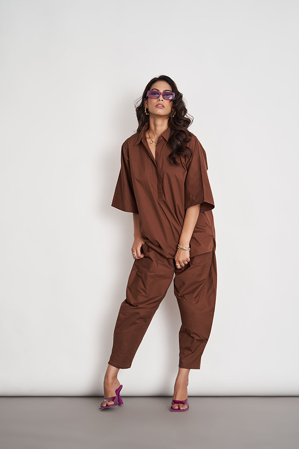 Ikigai Co-Ord Set Downtown Brown - Auraya Fashion - Space - #tag1# - #tag2# - #tag3# - #tag3#