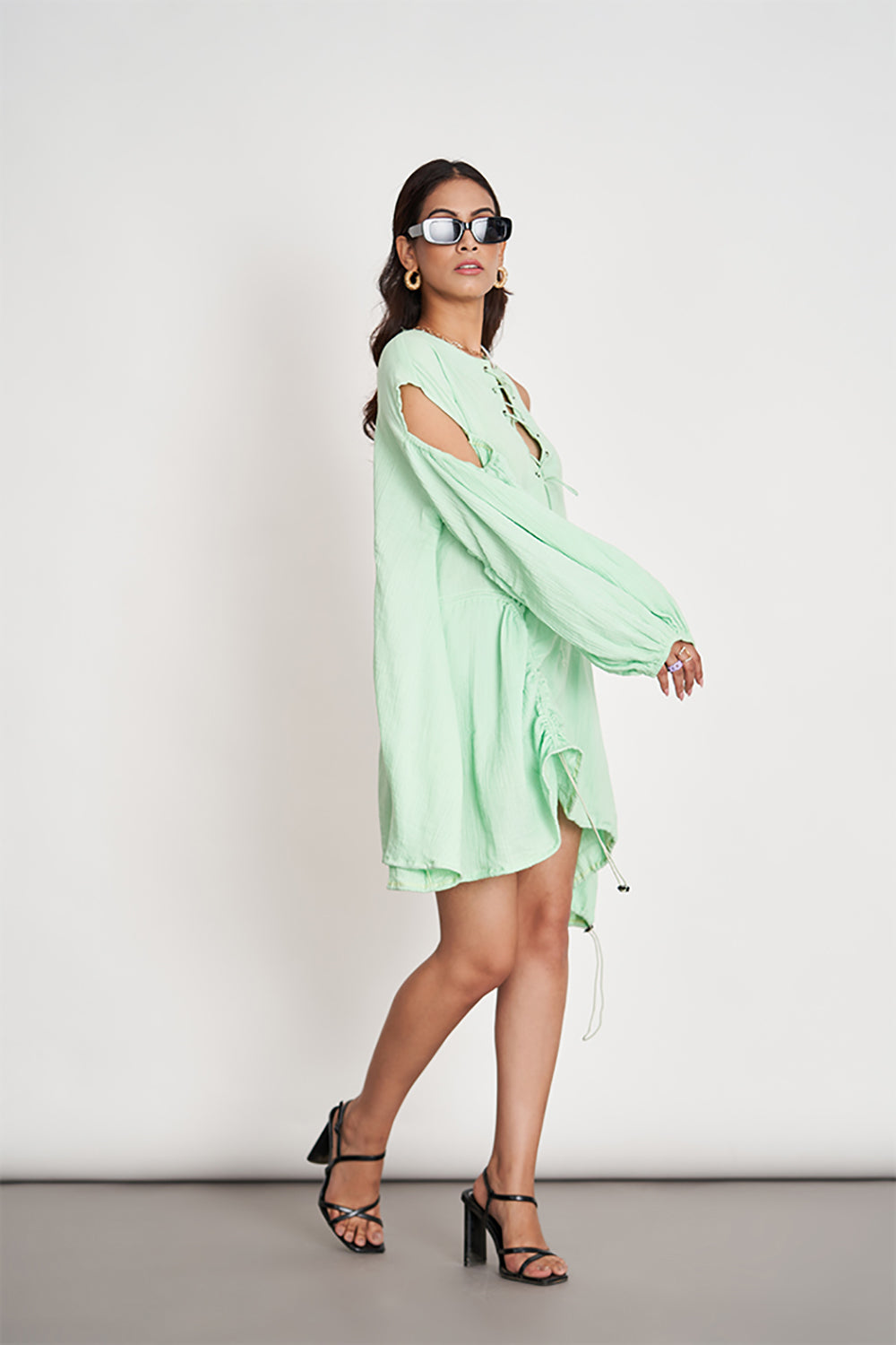 Kinza Sun Dress Mint - Auraya Fashion -  - #tag1# - #tag2# - #tag3# - #tag3#