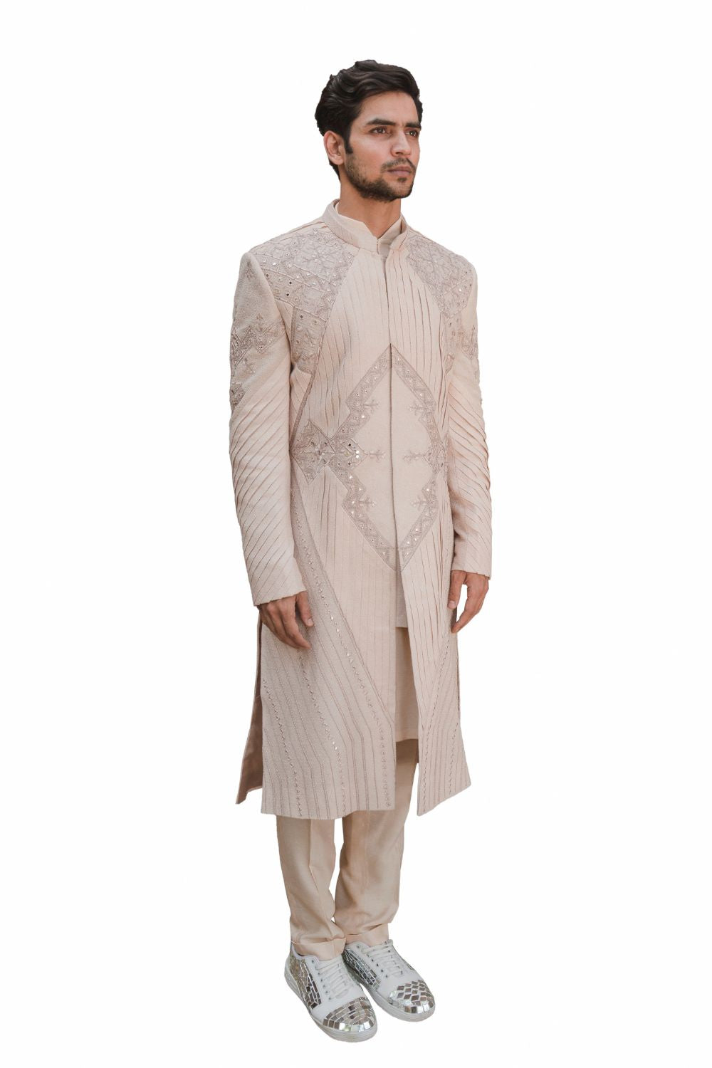 REFLEX SHERWANI LIGHT RUST - Auraya Fashion -  - #tag1# - #tag2# - #tag3# - #tag3#