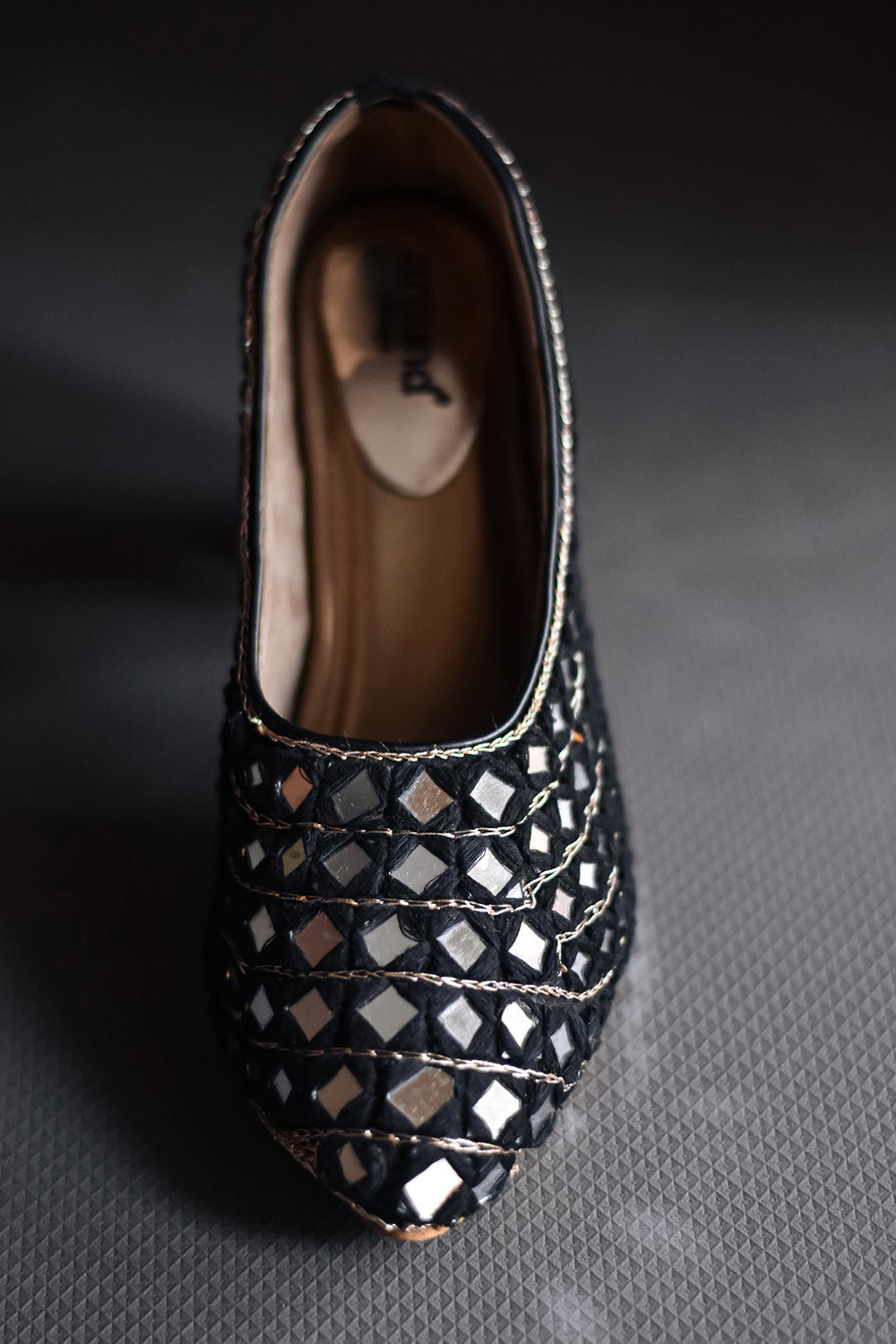 Hand Embroidered Black Pumps - Auraya Fashion -  - #tag1# - #tag2# - #tag3# - #tag3#