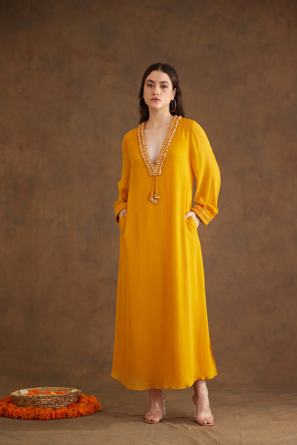 Ochre Maxi Dress - Auraya Fashion - Nikasha - #tag1# - #tag2# - #tag3# - #tag3#