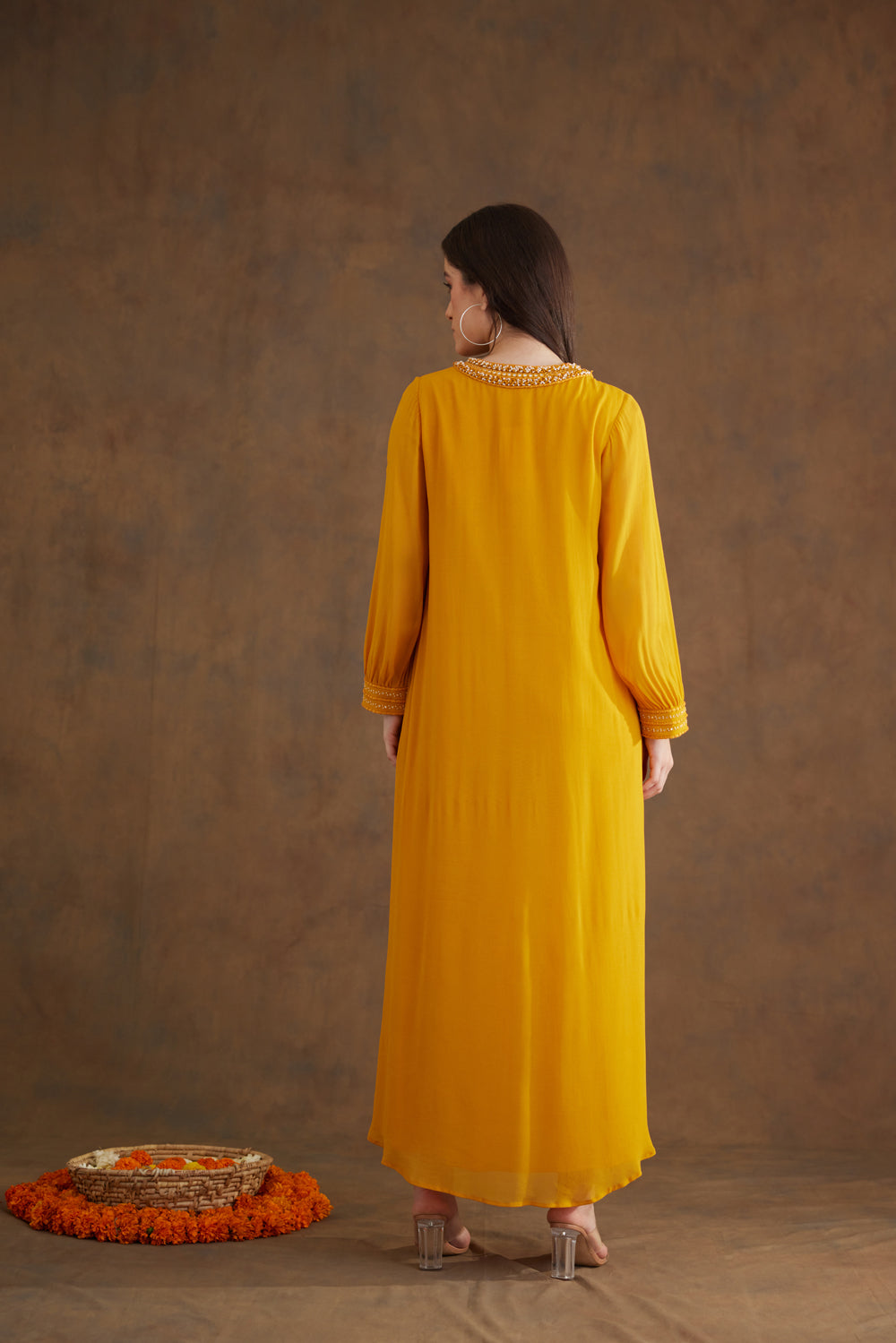 Ochre Maxi Dress - Auraya Fashion -  - #tag1# - #tag2# - #tag3# - #tag3#