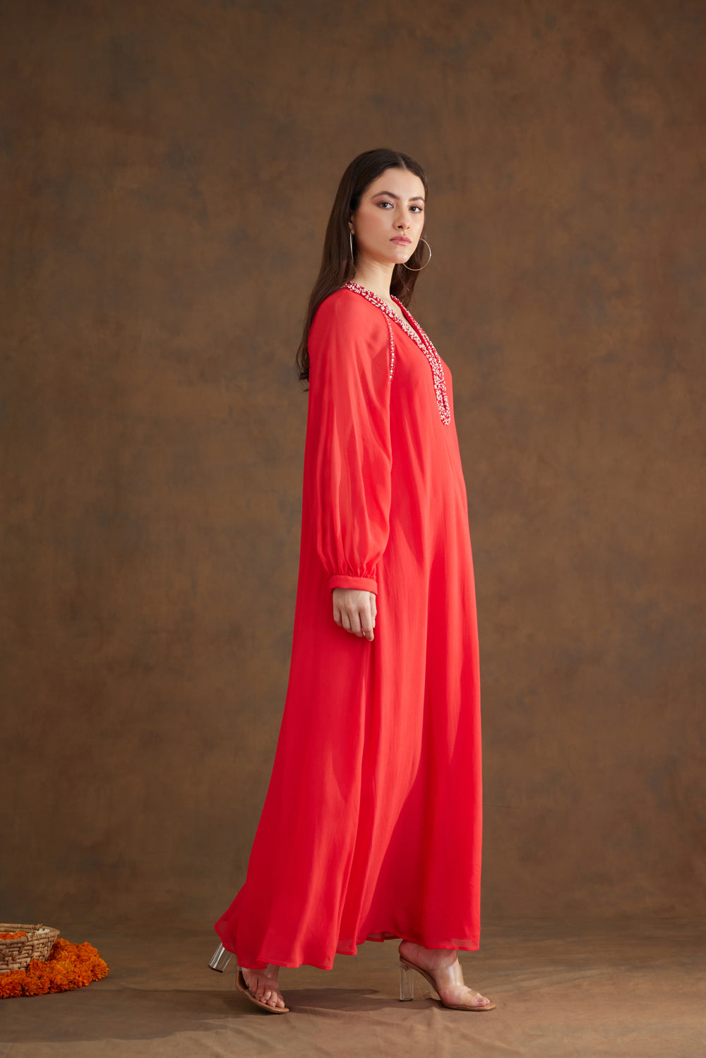 Coral Maxi Dress - Auraya Fashion -  - #tag1# - #tag2# - #tag3# - #tag3#