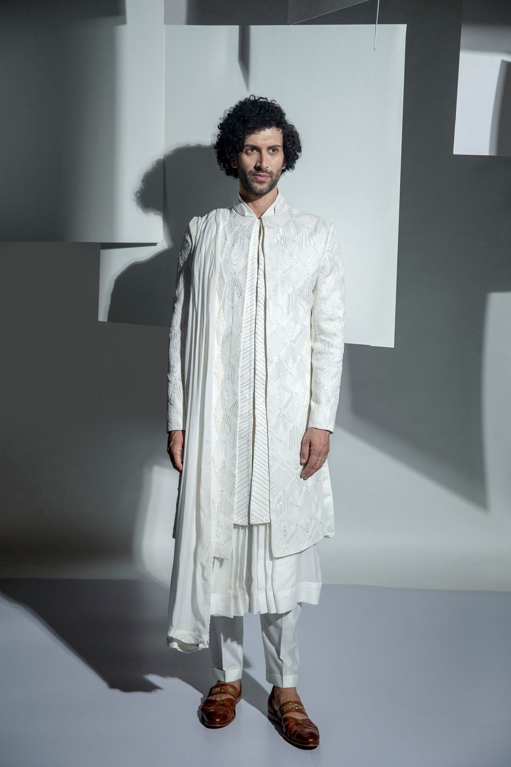 BLANC SHERWANI - Auraya Fashion - Ankur J Men - #tag1# - #tag2# - #tag3# - #tag3#