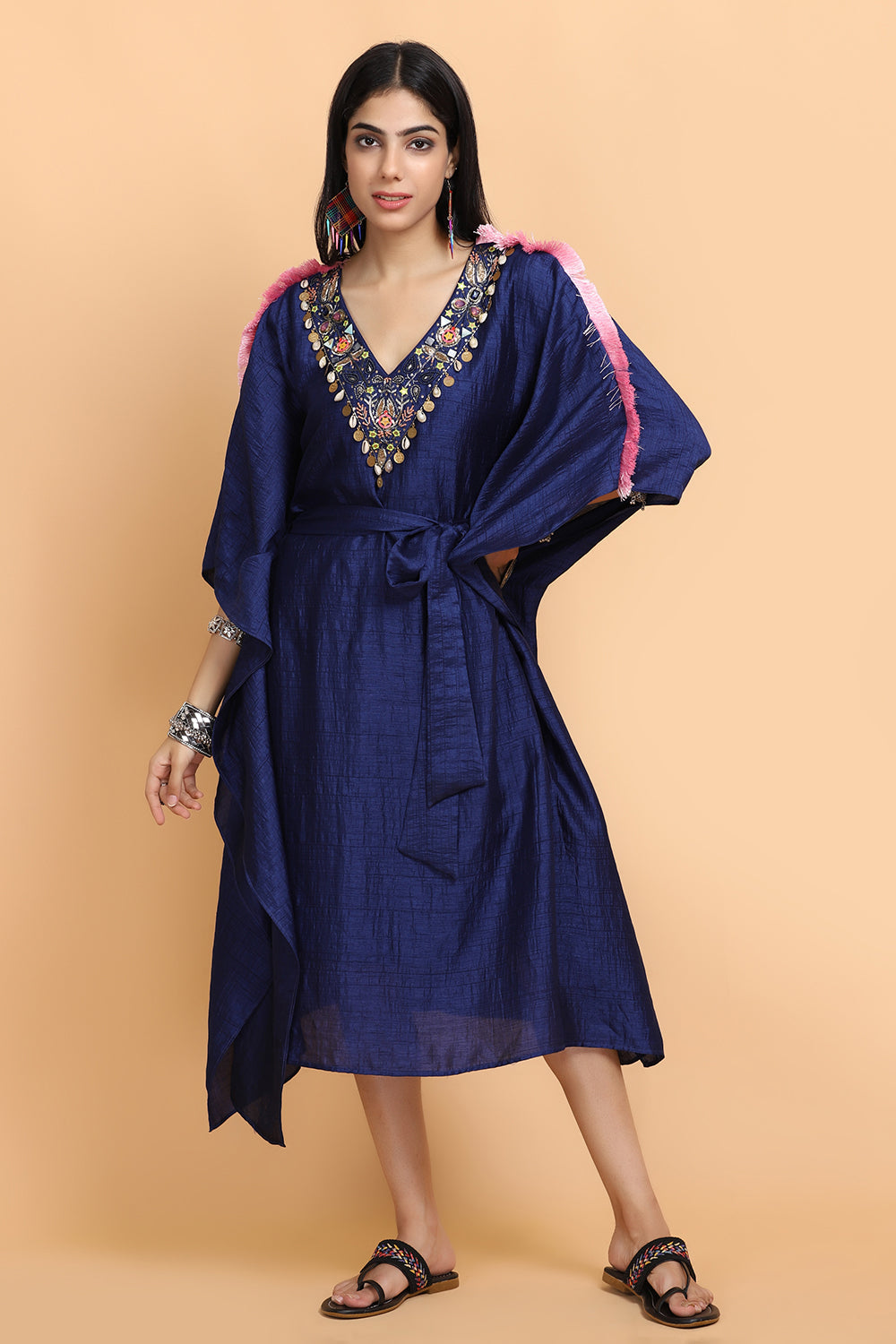 Electric Blue Kaftan Set - Auraya Fashion - Arpita Sulakshana - #tag1# - #tag2# - #tag3# - #tag3#