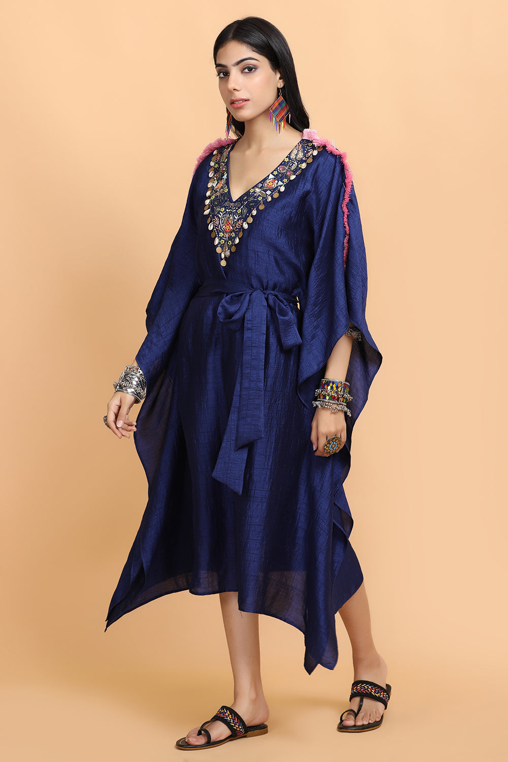 Electric Blue Kaftan Set - Auraya Fashion -  - #tag1# - #tag2# - #tag3# - #tag3#