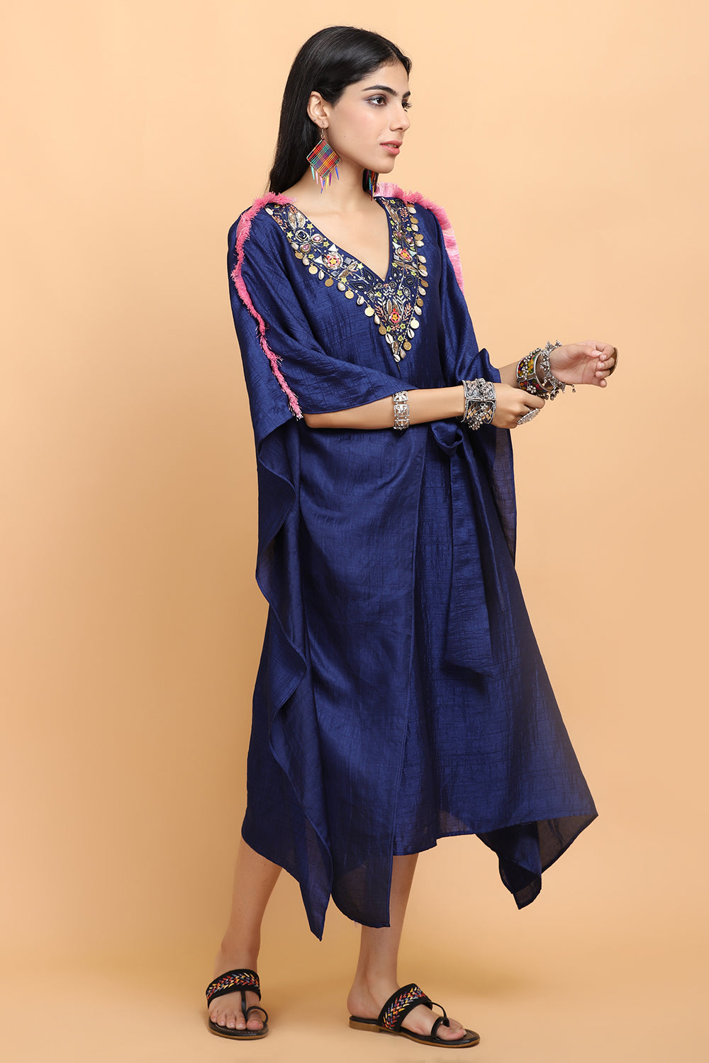 Electric Blue Kaftan Set - Auraya Fashion -  - #tag1# - #tag2# - #tag3# - #tag3#