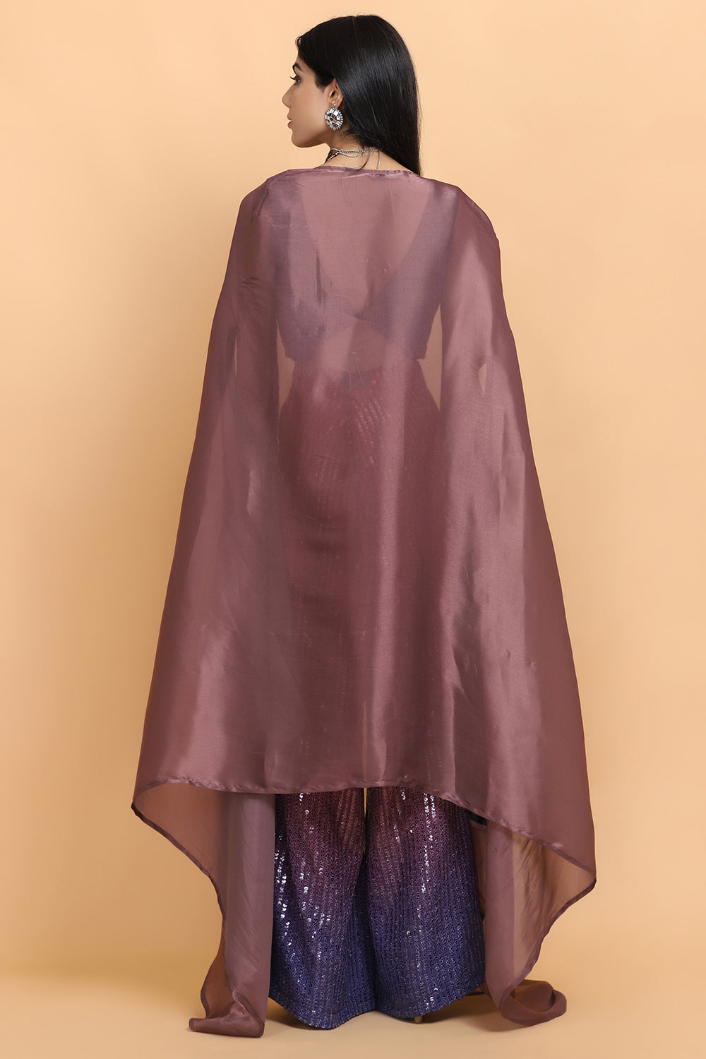 Dusty Mauve Cheap Thrills Cape Set - Auraya Fashion -  - #tag1# - #tag2# - #tag3# - #tag3#