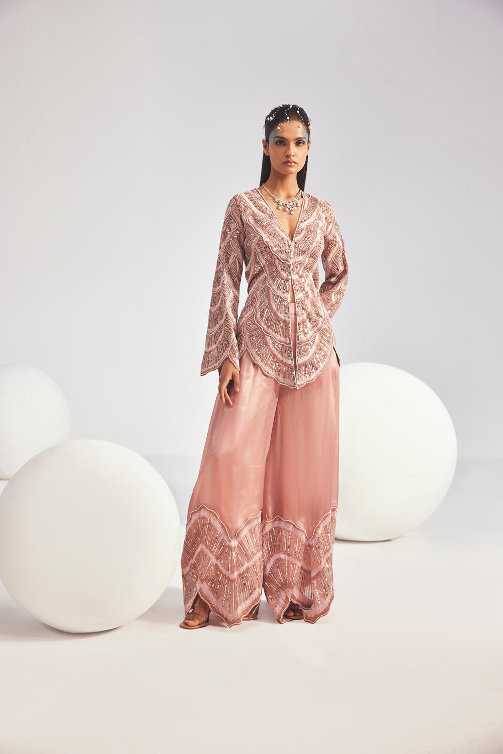 Emaline Jacket Set - Auraya Fashion - Divya Aggarwal - #tag1# - #tag2# - #tag3# - #tag3#