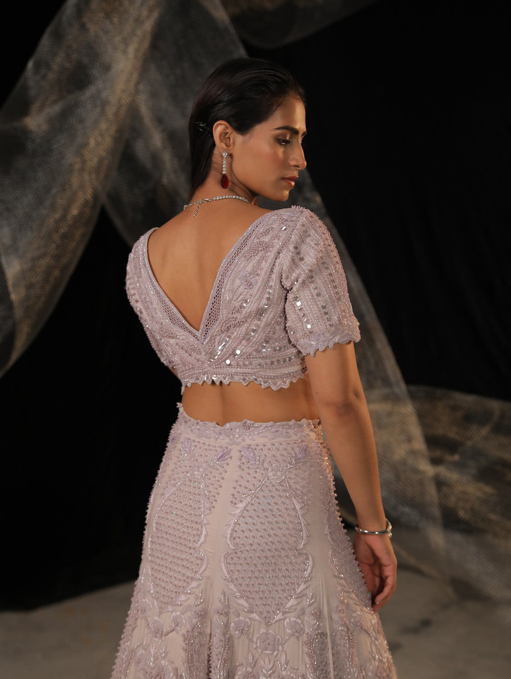 Peri Winkle Lehenga - Auraya Fashion -  - #tag1# - #tag2# - #tag3# - #tag3#