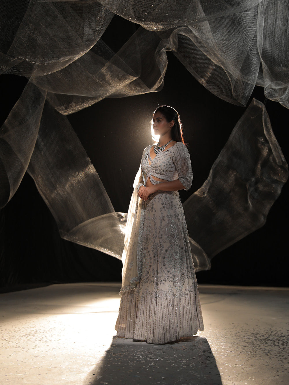 Dove Grey Lehenga - Auraya Fashion -  - #tag1# - #tag2# - #tag3# - #tag3#