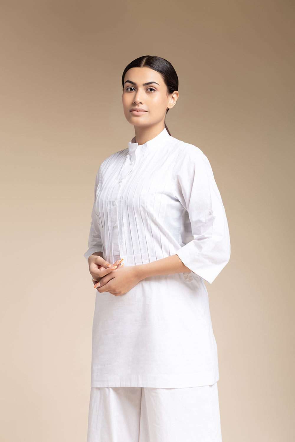 Shirt Set - White - Auraya Fashion -  - #tag1# - #tag2# - #tag3# - #tag3#