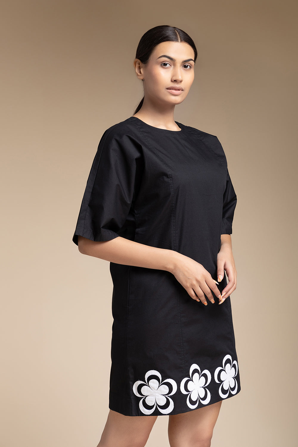 Shift Dress - Black - Auraya Fashion -  - #tag1# - #tag2# - #tag3# - #tag3#