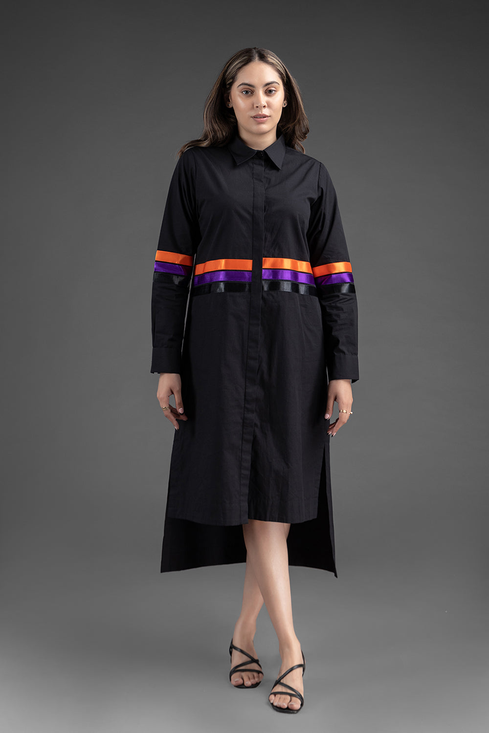 Long Shirt Dress - Black - Auraya Fashion - House of Manaa - #tag1# - #tag2# - #tag3# - #tag3#