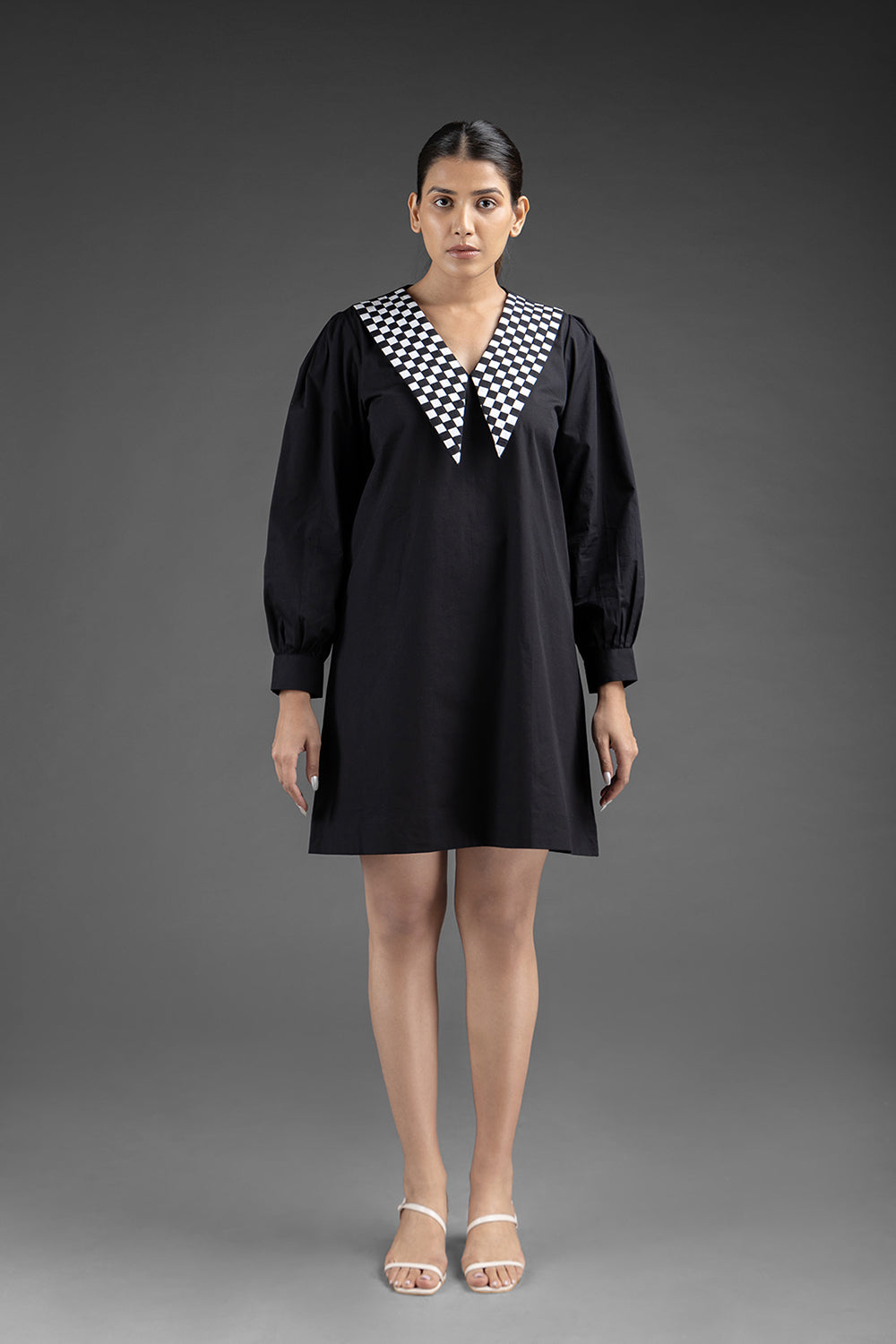 Matted Shift Dress - Black - Auraya Fashion - House of Manaa - #tag1# - #tag2# - #tag3# - #tag3#