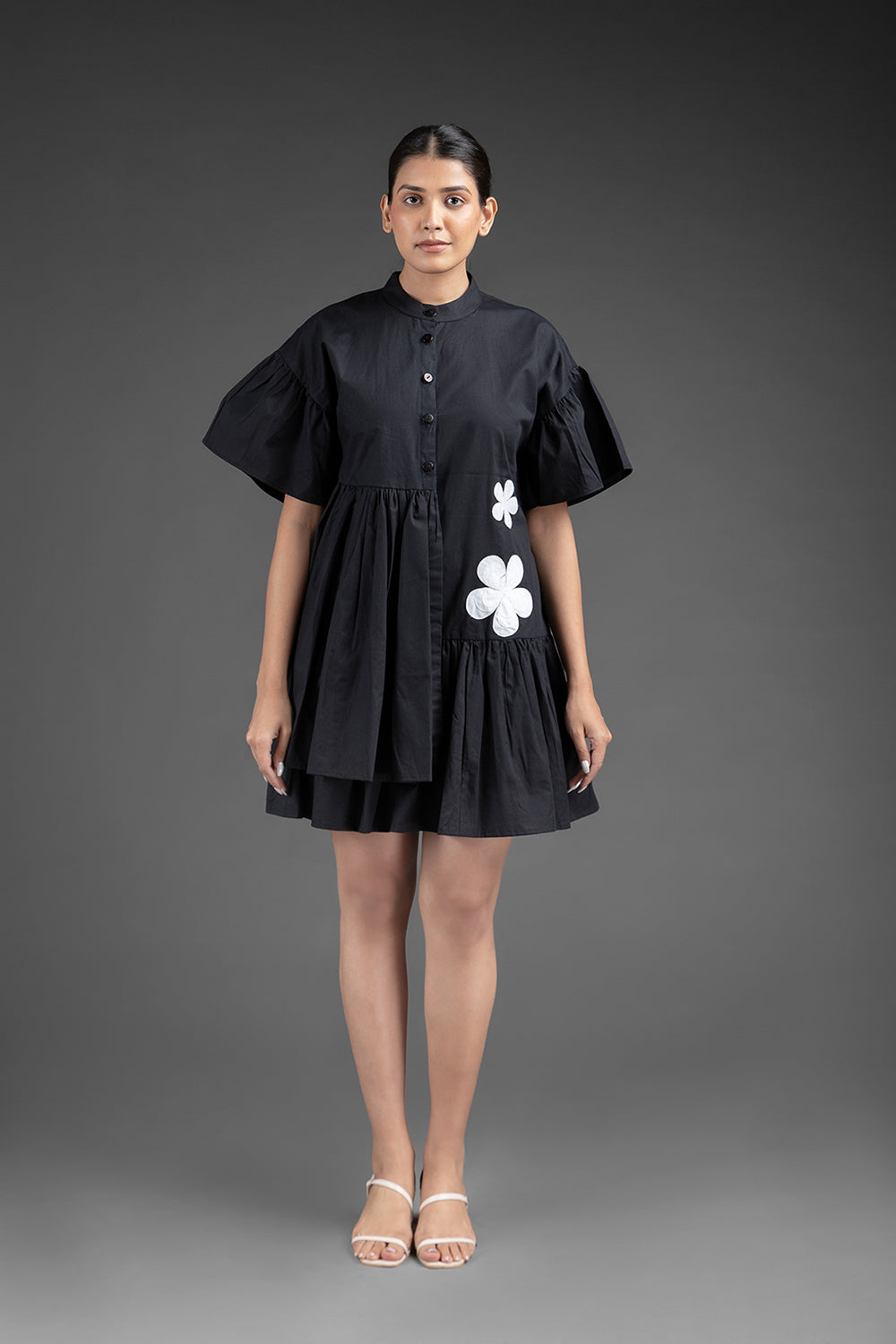 Gathers Shirt Dress - Black - Auraya Fashion - House of Manaa - #tag1# - #tag2# - #tag3# - #tag3#