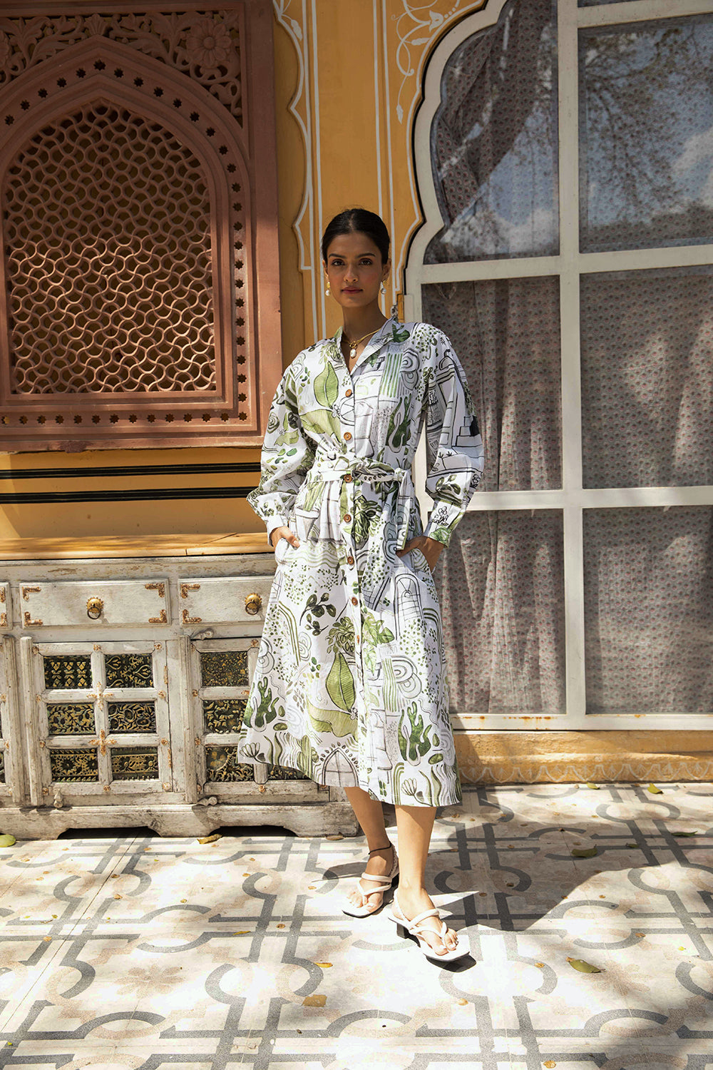 Late August Dress In Greenhouse Print - Auraya Fashion - Happispacein - #tag1# - #tag2# - #tag3# - #tag3#