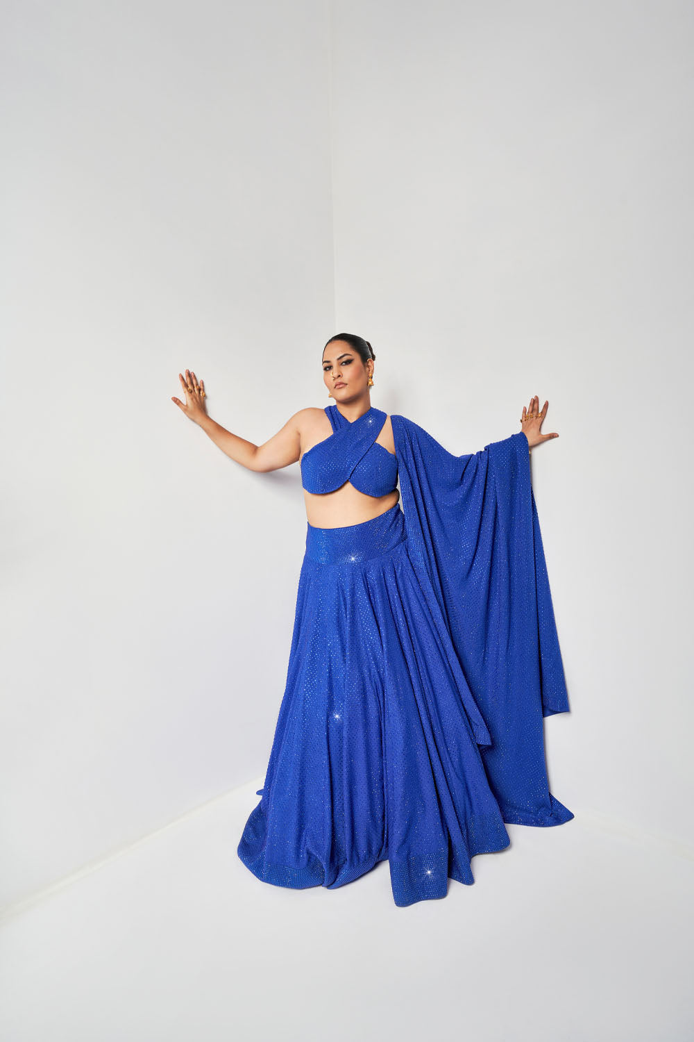 Blue Twirl Lehenga - Auraya Fashion -  - #tag1# - #tag2# - #tag3# - #tag3#