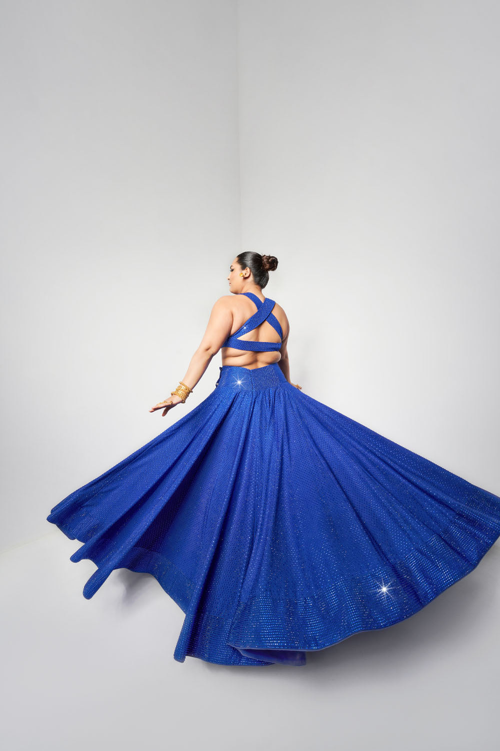 Blue Twirl Lehenga - Auraya Fashion -  - #tag1# - #tag2# - #tag3# - #tag3#