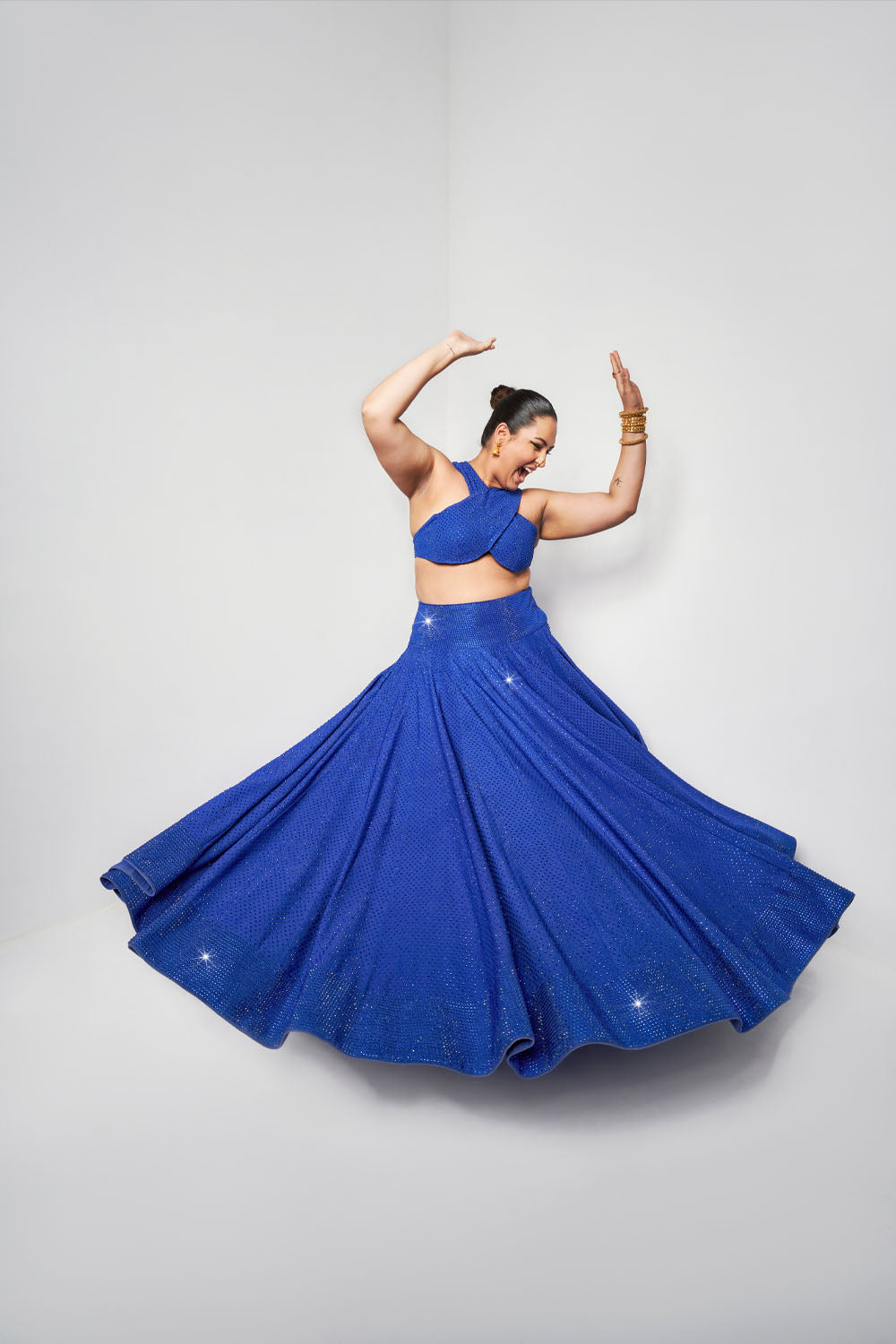 Blue Twirl Lehenga - Auraya Fashion -  - #tag1# - #tag2# - #tag3# - #tag3#