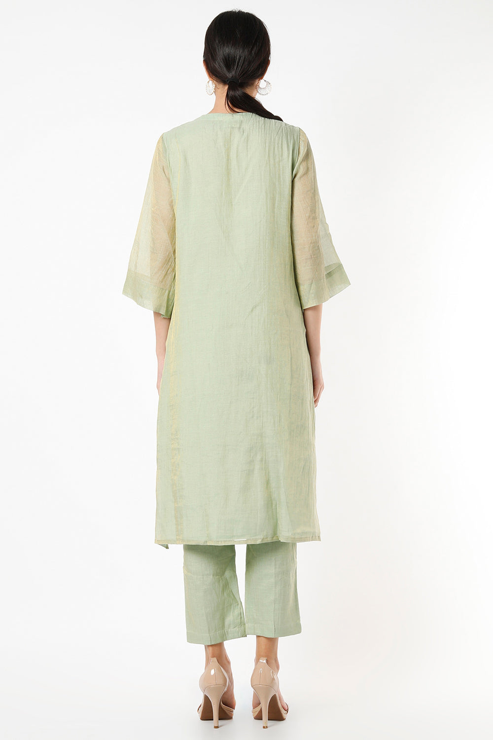 Embroidered Sea Green Kurta Set - Auraya Fashion -  - #tag1# - #tag2# - #tag3# - #tag3#