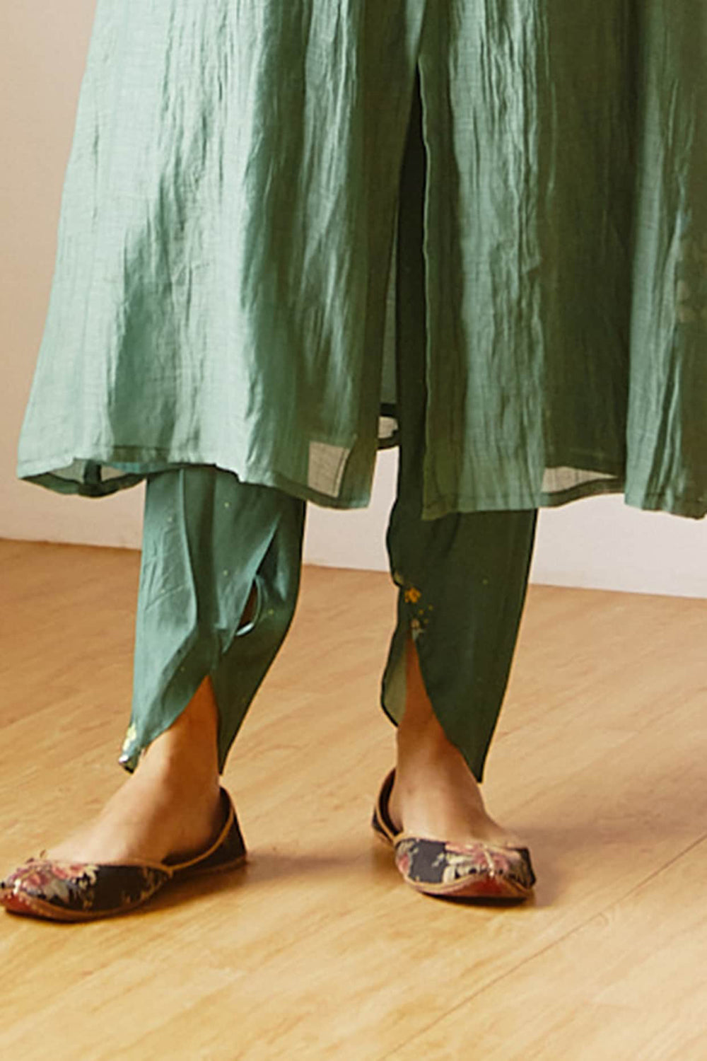 Printed Kurta Set In Emerald Green - Auraya Fashion -  - #tag1# - #tag2# - #tag3# - #tag3#