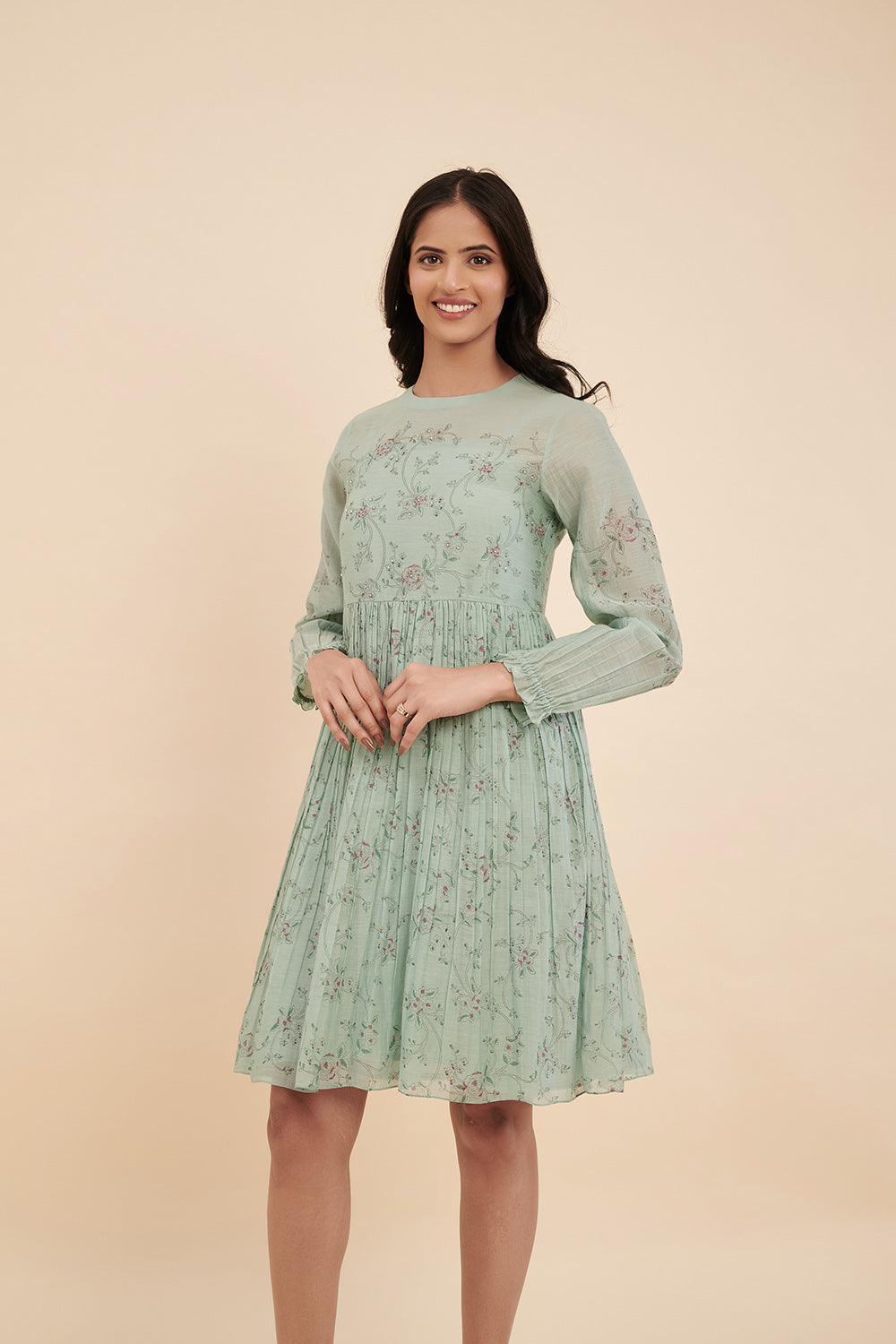 Garden Party Midi Dress - Auraya Fashion - Kattar Fashion Studio - #tag1# - #tag2# - #tag3# - #tag3#